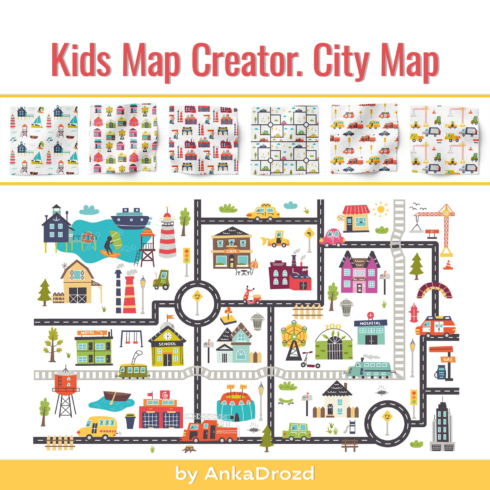 Kids Map Creator. City Map.