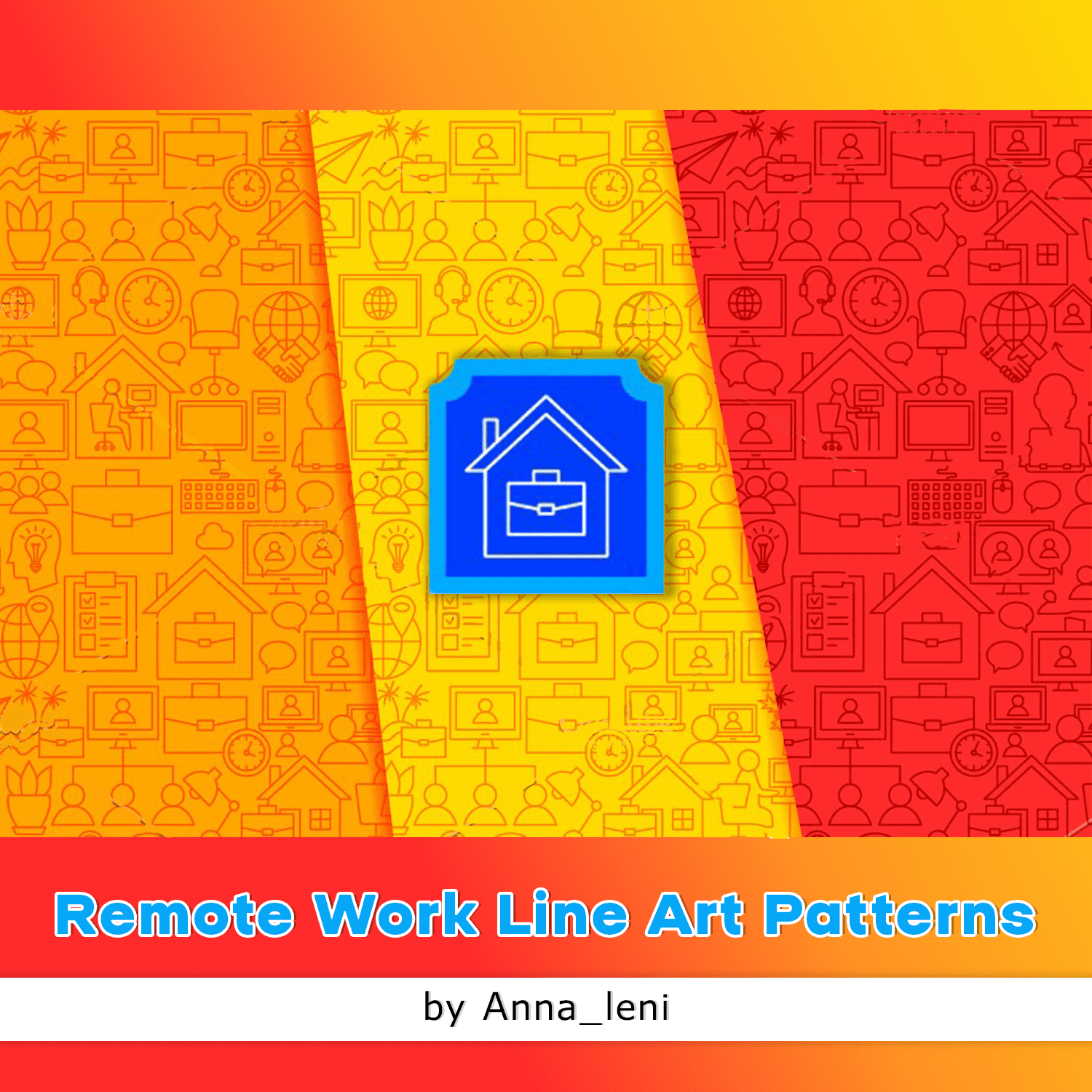 Remote Work Line Art Patterns cover.