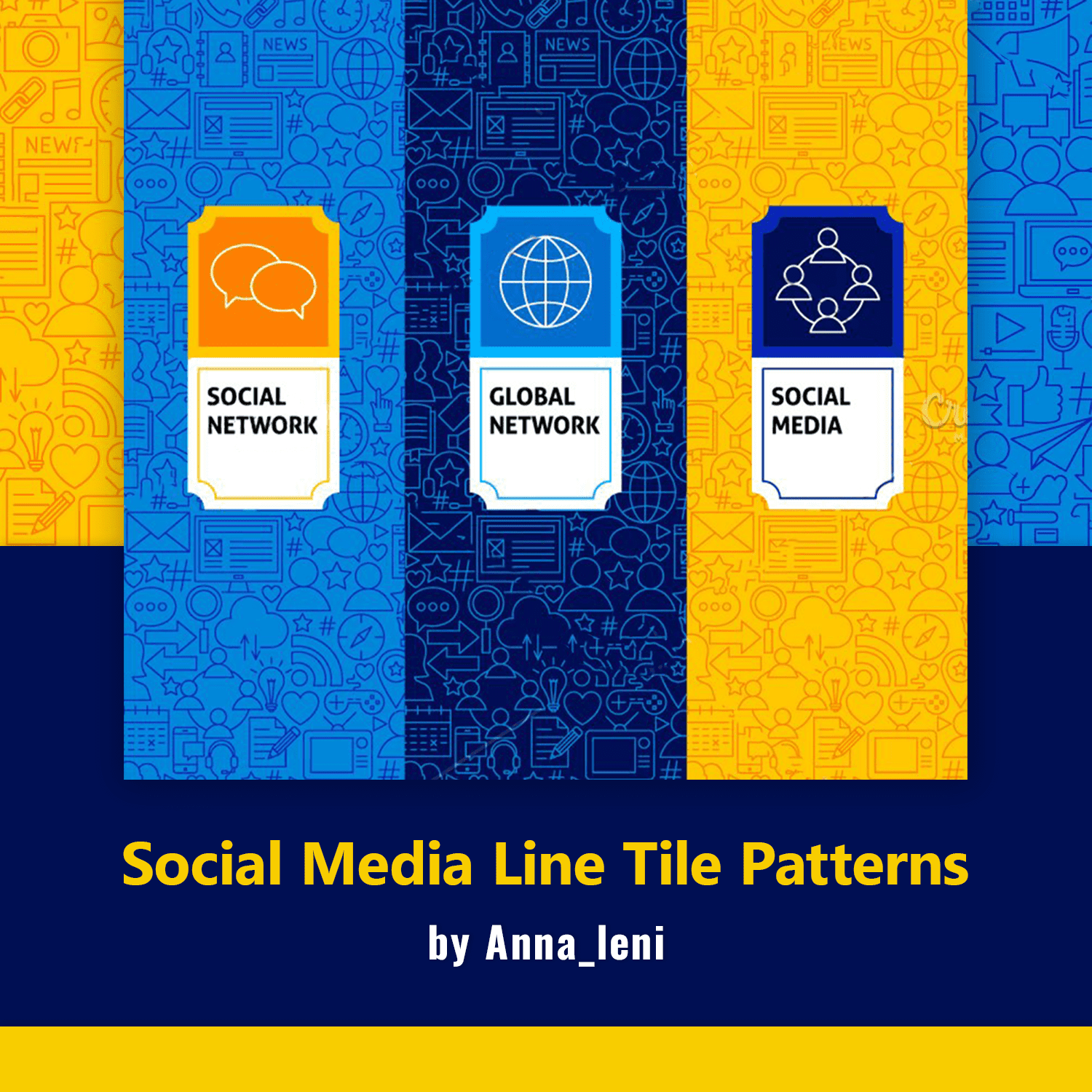 Social Media Line Tile Patterns cover.