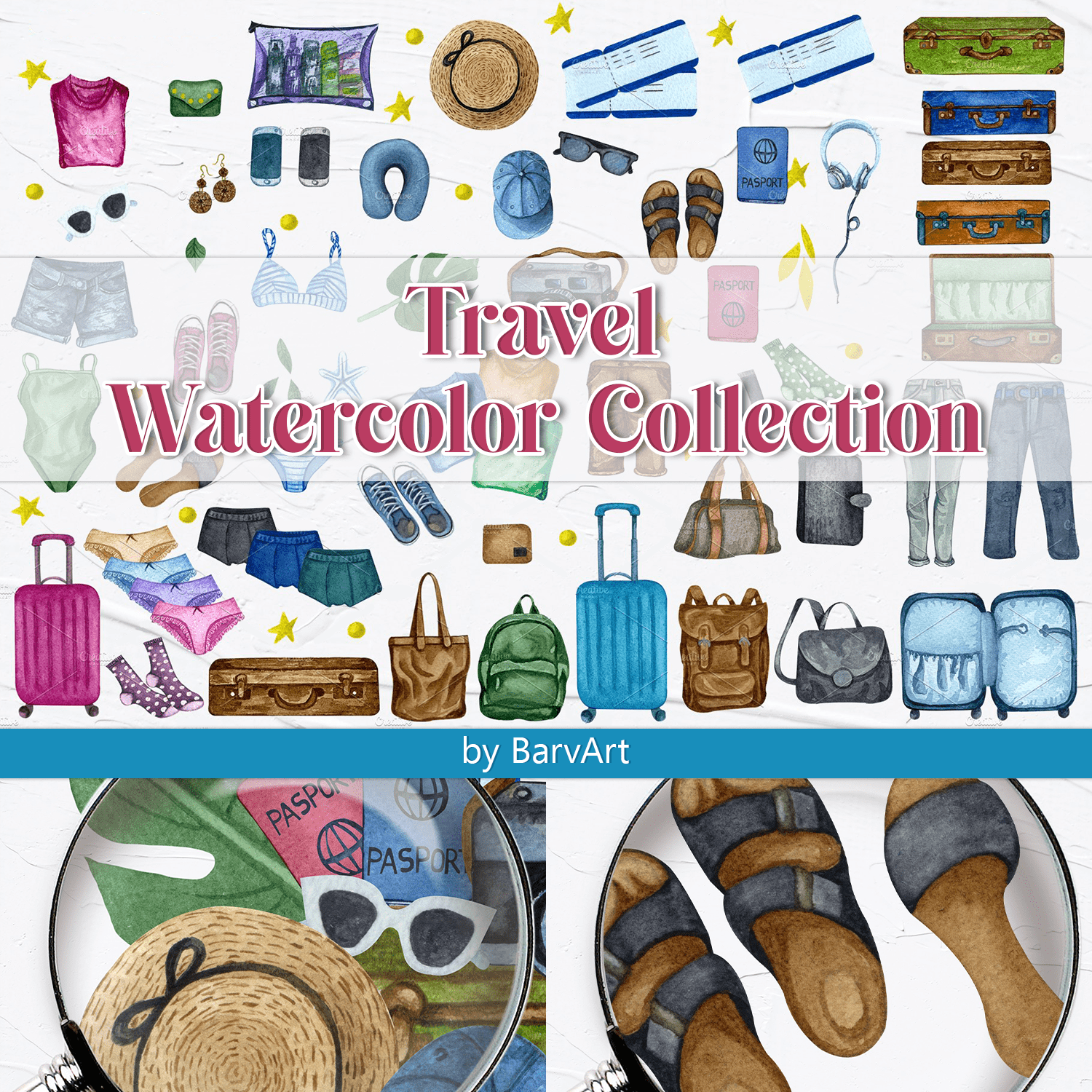 Travel Watercolor Collection cover.