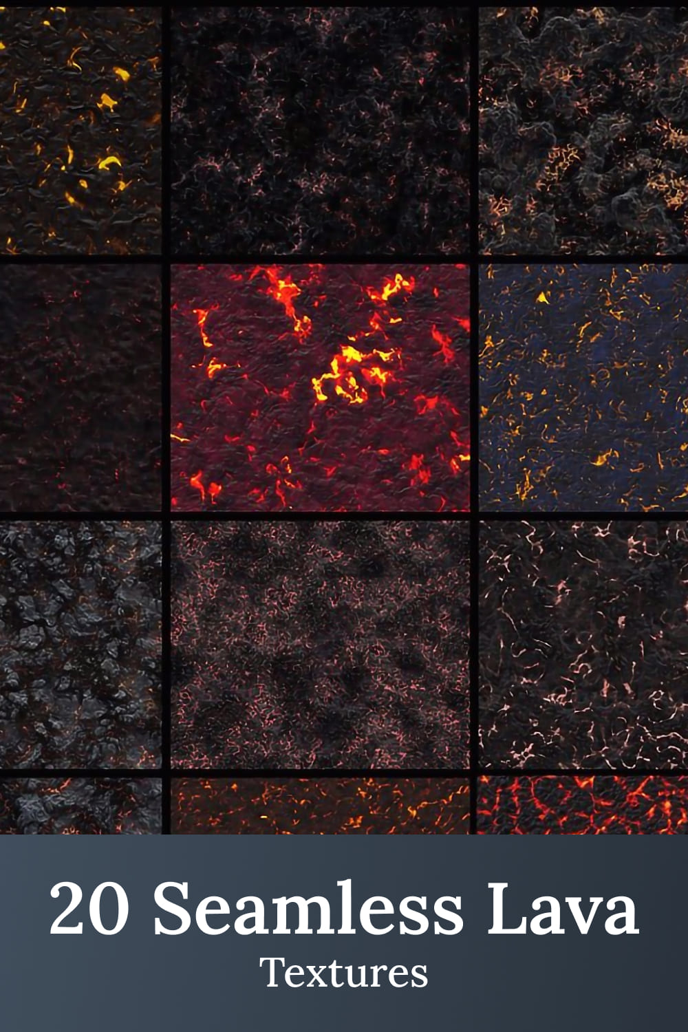 20 seamless lava textures - pinterest image preview.