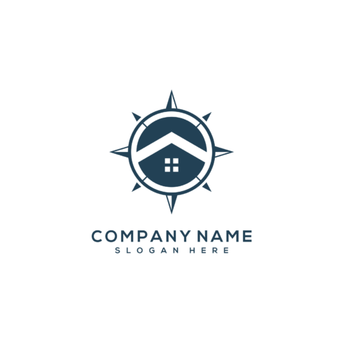 Compass and Home Logo Vector Design cover image.
