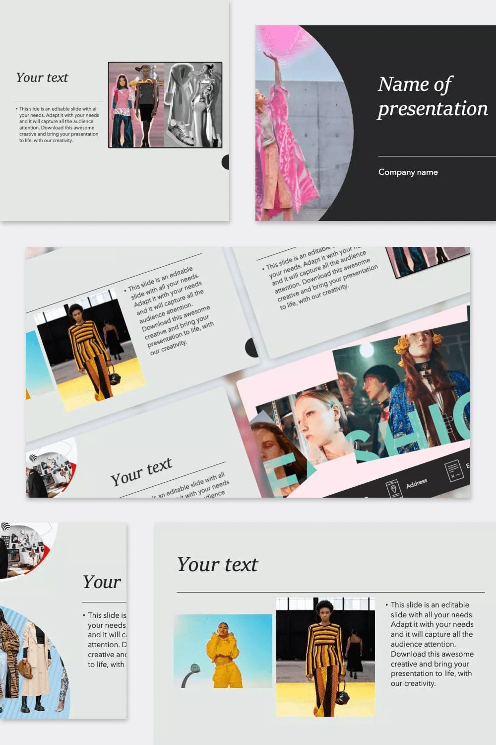 Free Clean Fashion PowerPoint Template.