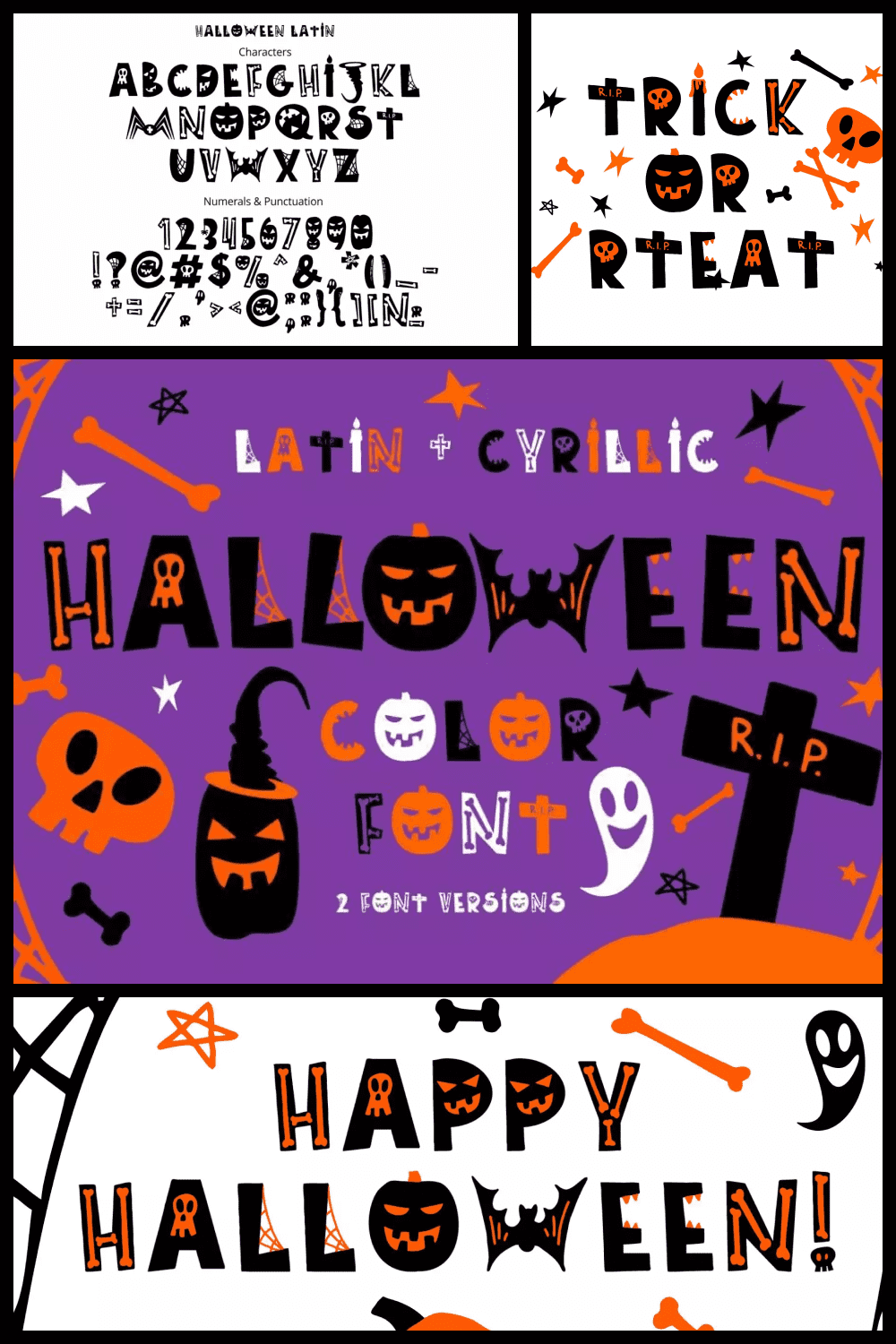 Halloween Color Font.