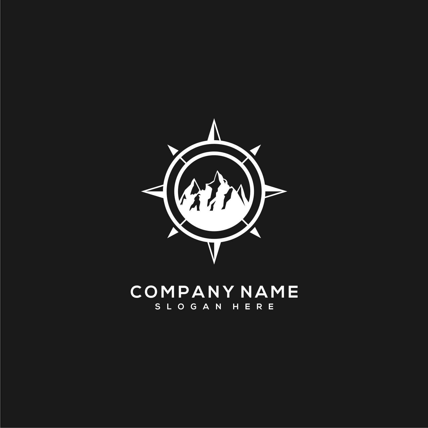 3 Mountain and Compass Concept Logo Designs