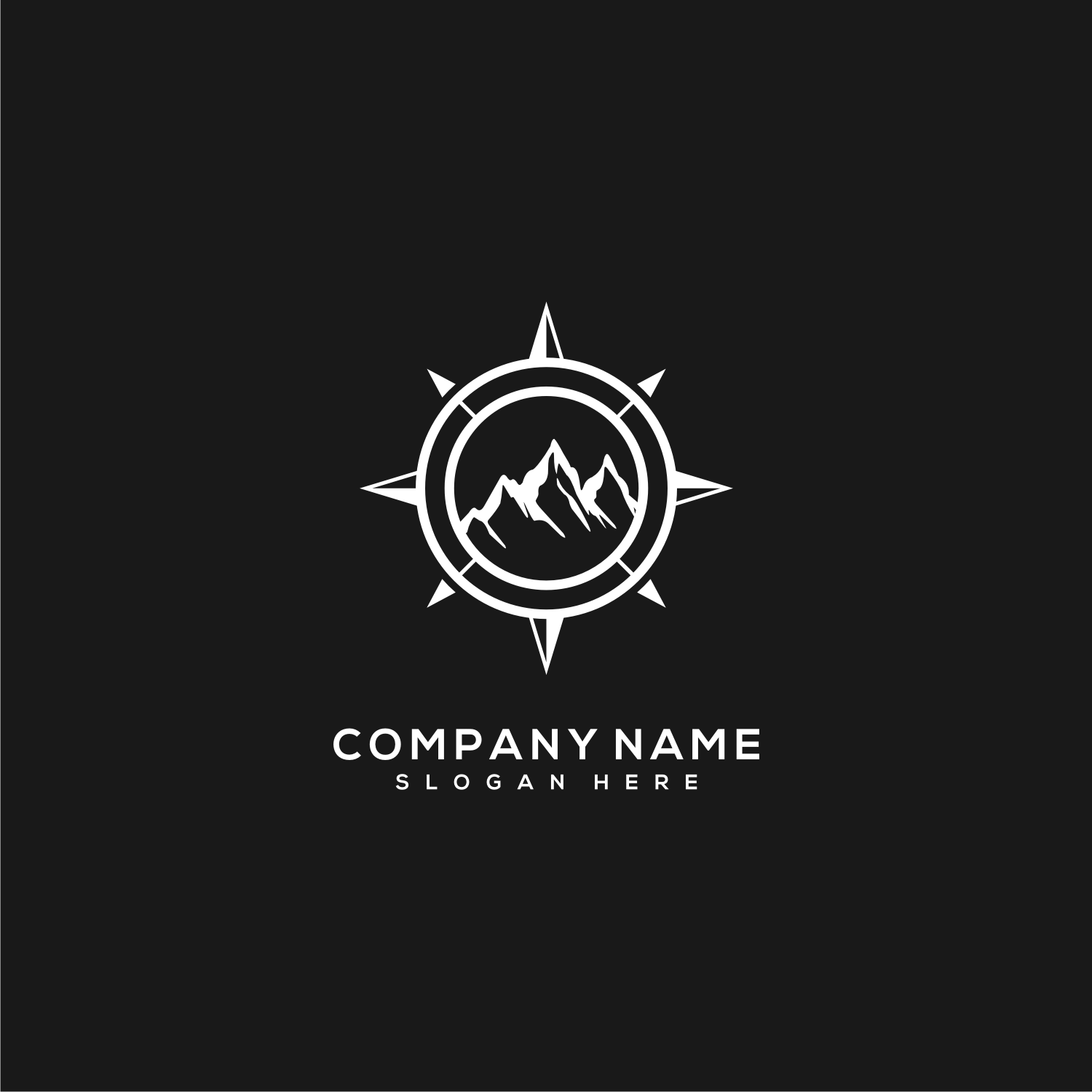 3 Mountain and Compass Concept Logo Designs