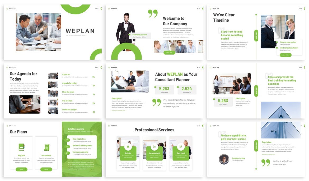 Weplan - Strategic Planning Powerpoint Template is business minimal template.