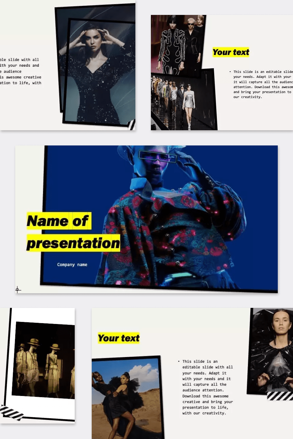 Free Modern Fashion PowerPoint Template.