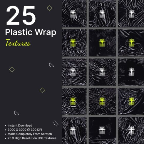 25 plastic wrap textures - main image preview.