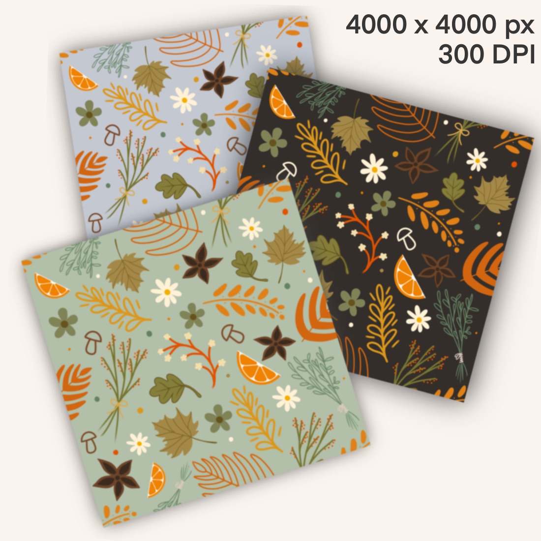 Autumn Pattern (Set of 5) Only 9$ preview image.