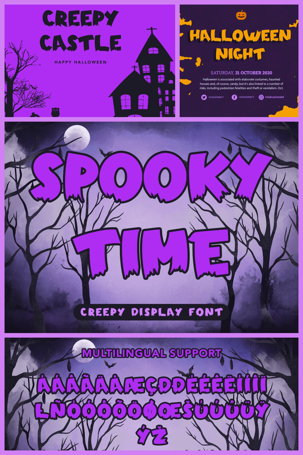 Spooky Time Display Typeface.