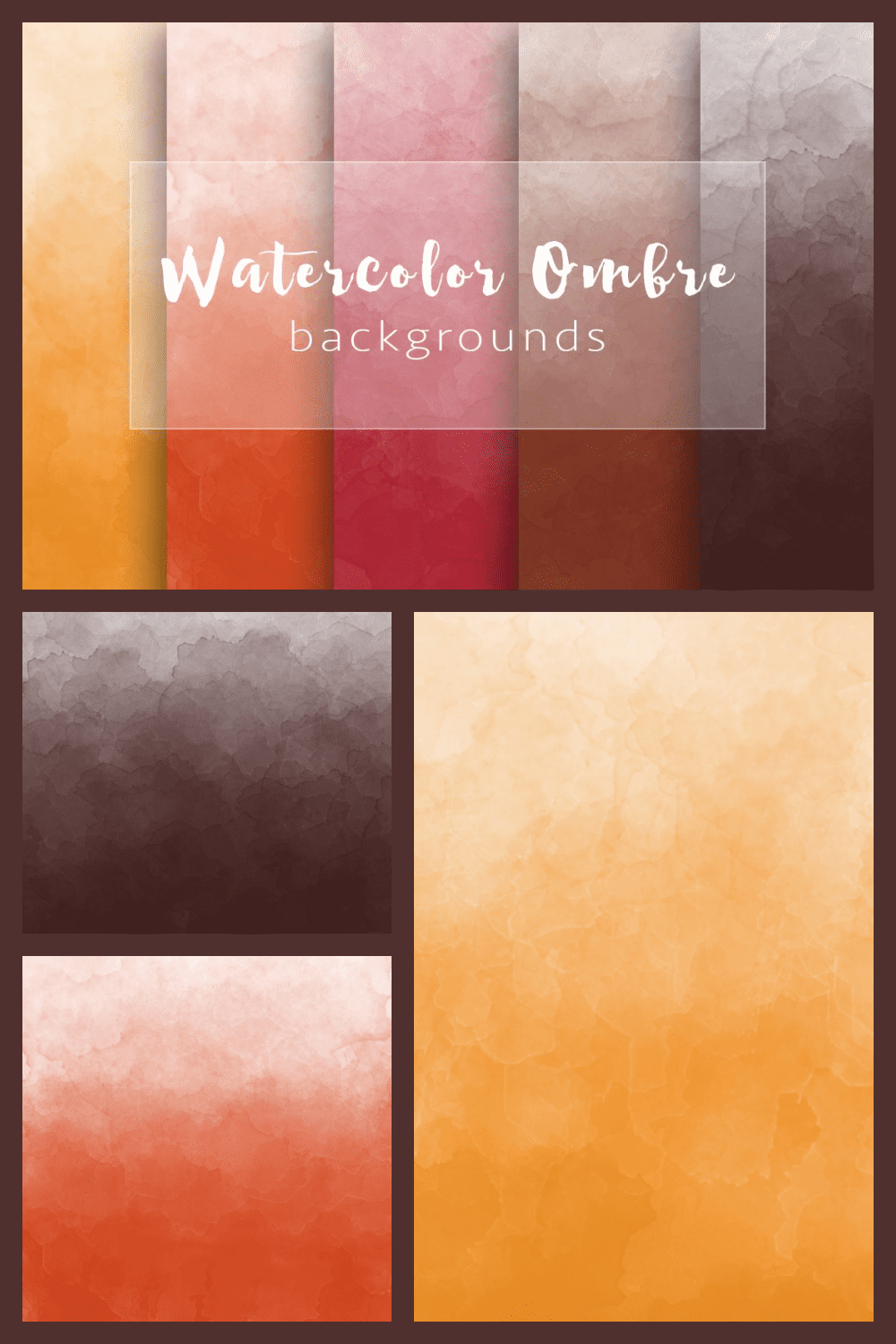 Collage of images with orange, yellow and brown textures.