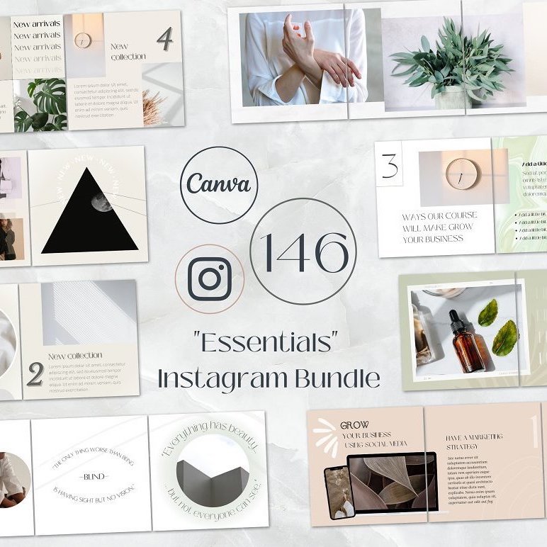 Instagram Template Bundle / Canva cover image.