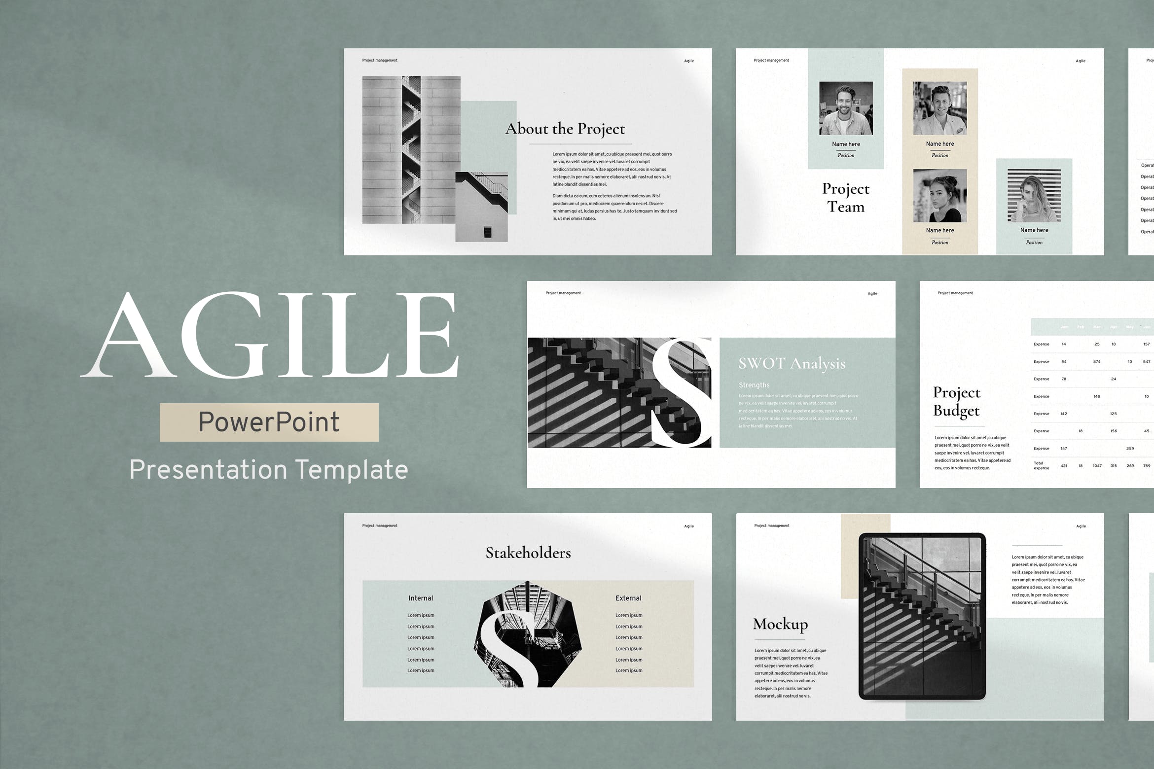 Cover image of The Agile Project Management Presentation Template.
