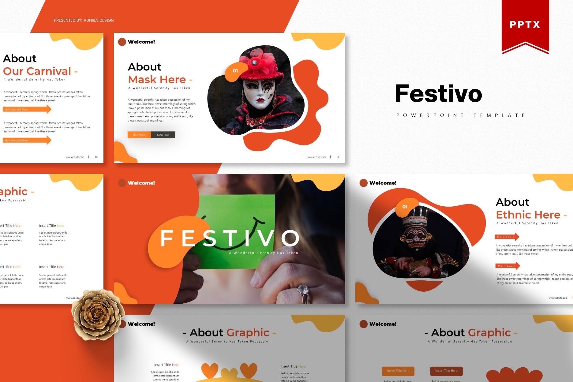 Cover image of Festivo | Powerpoint Template.