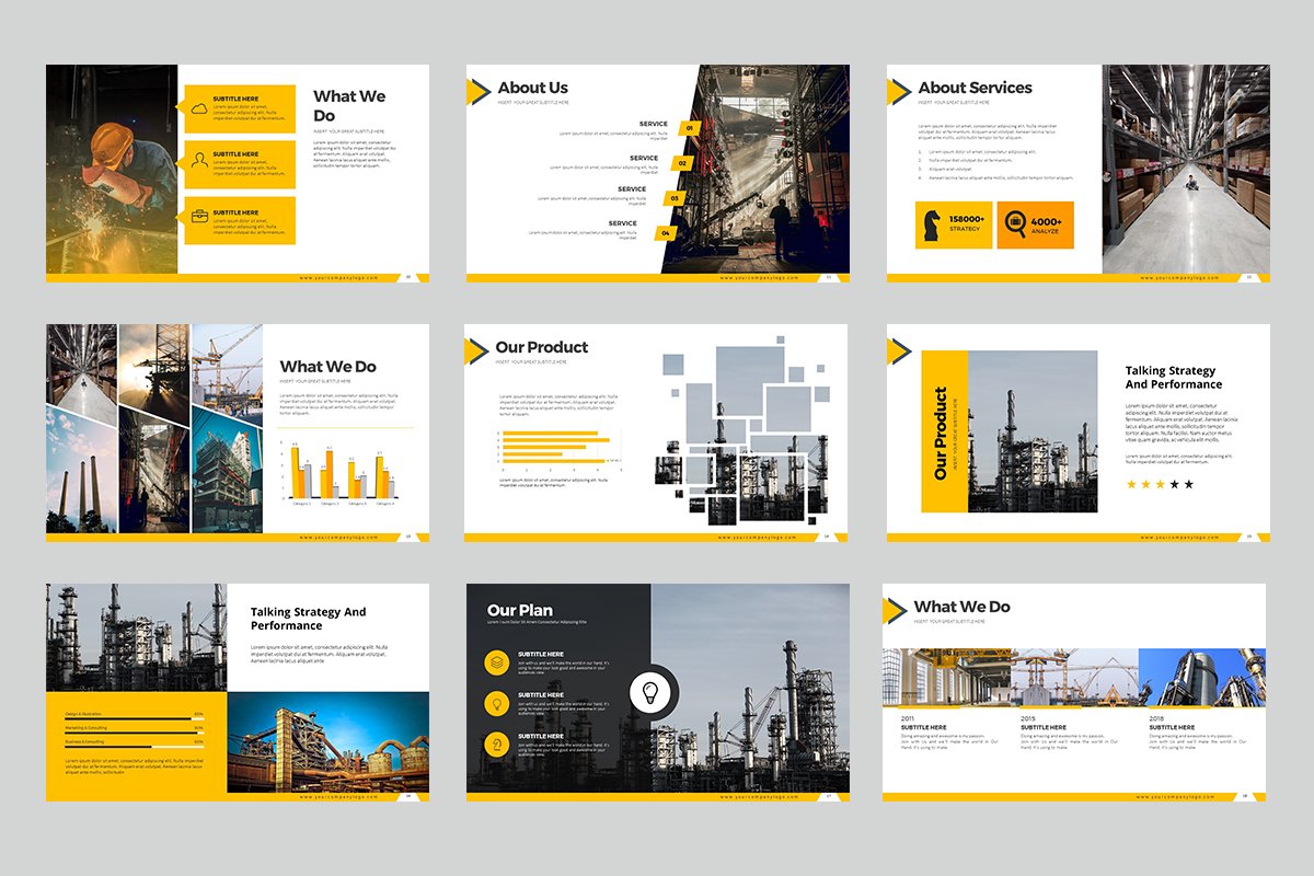 Big construction template with modern design.
