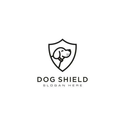 Dog Shield Logo Vector Design Cover Image.