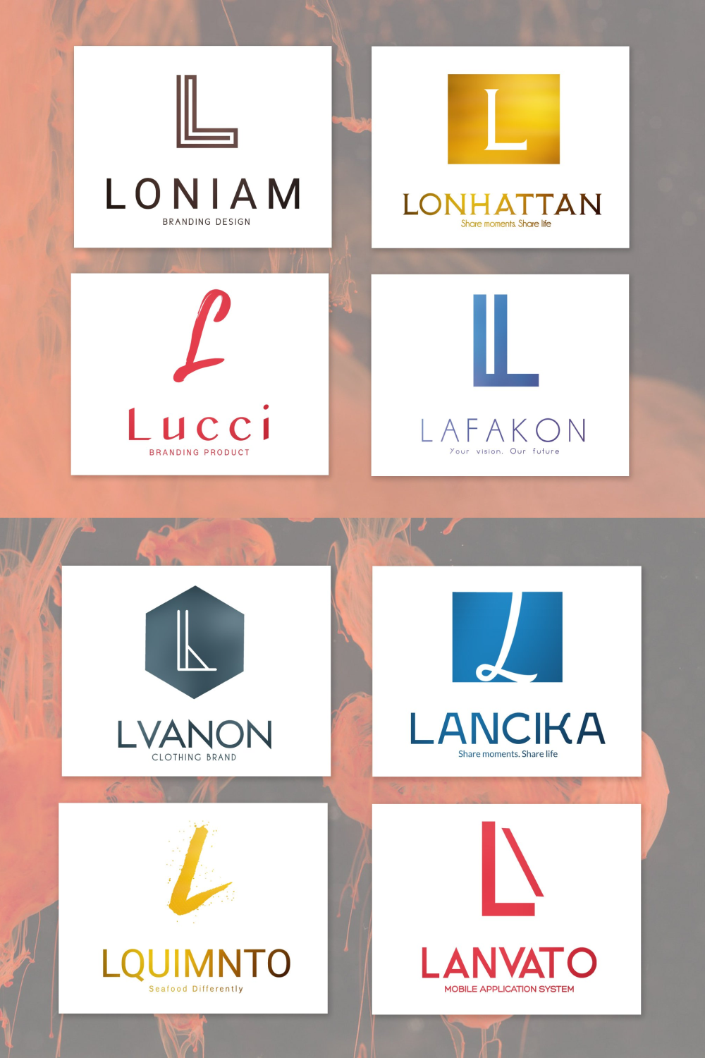 3 20 l letter alphabetic logos