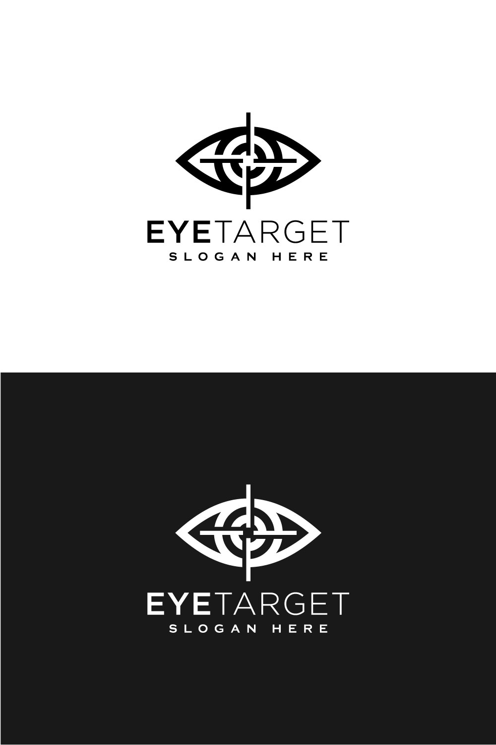 Eye Target Logo Design Vector Template