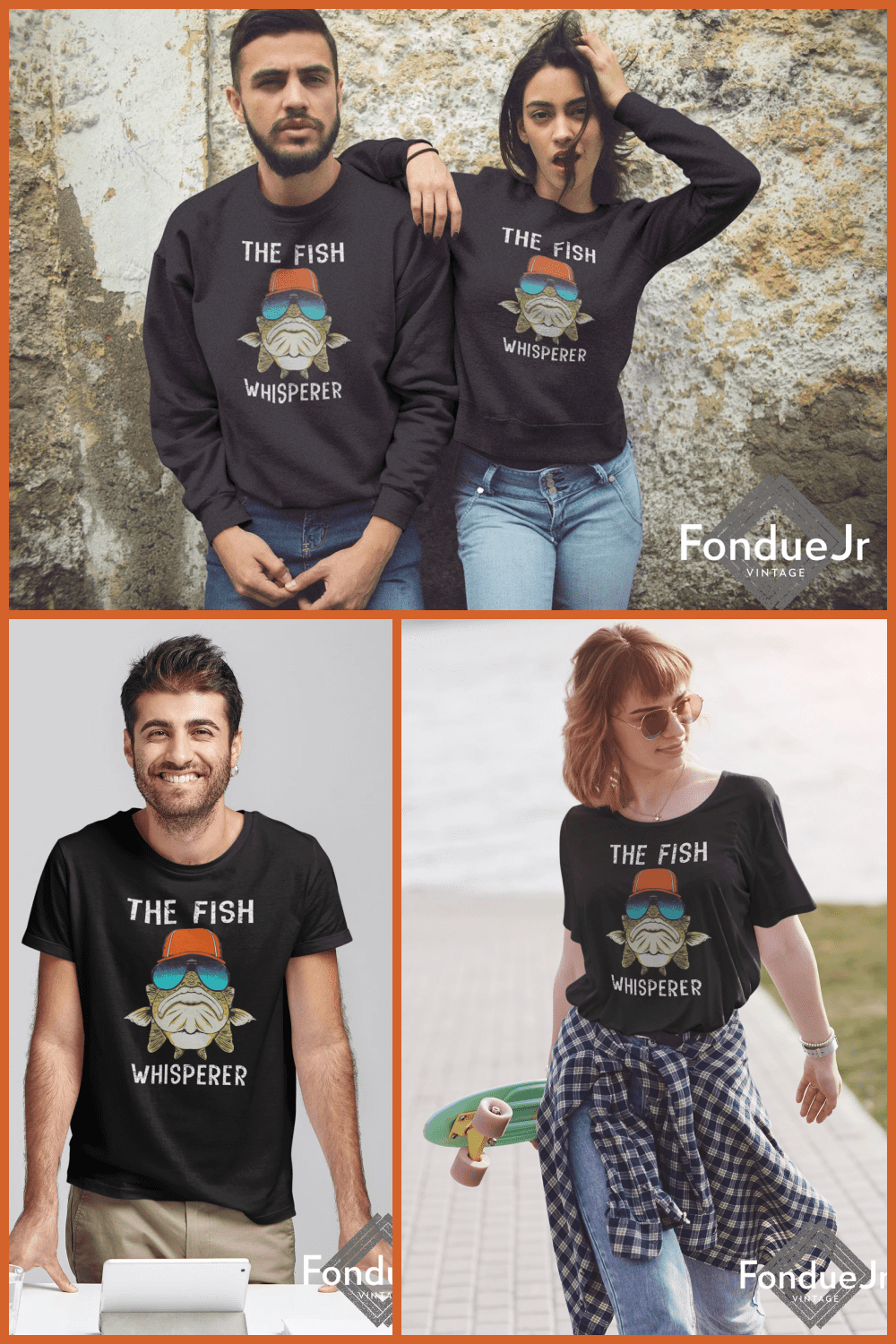 3 de visfluisteraar vintage t shirt vissers shirt