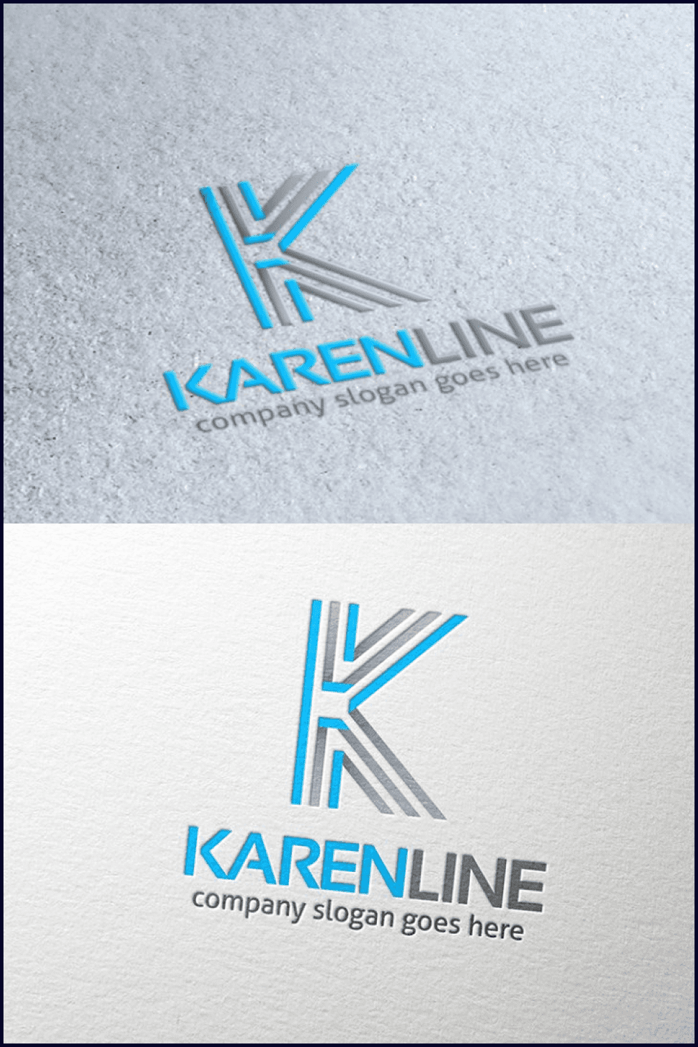 3 karen line letter k logo