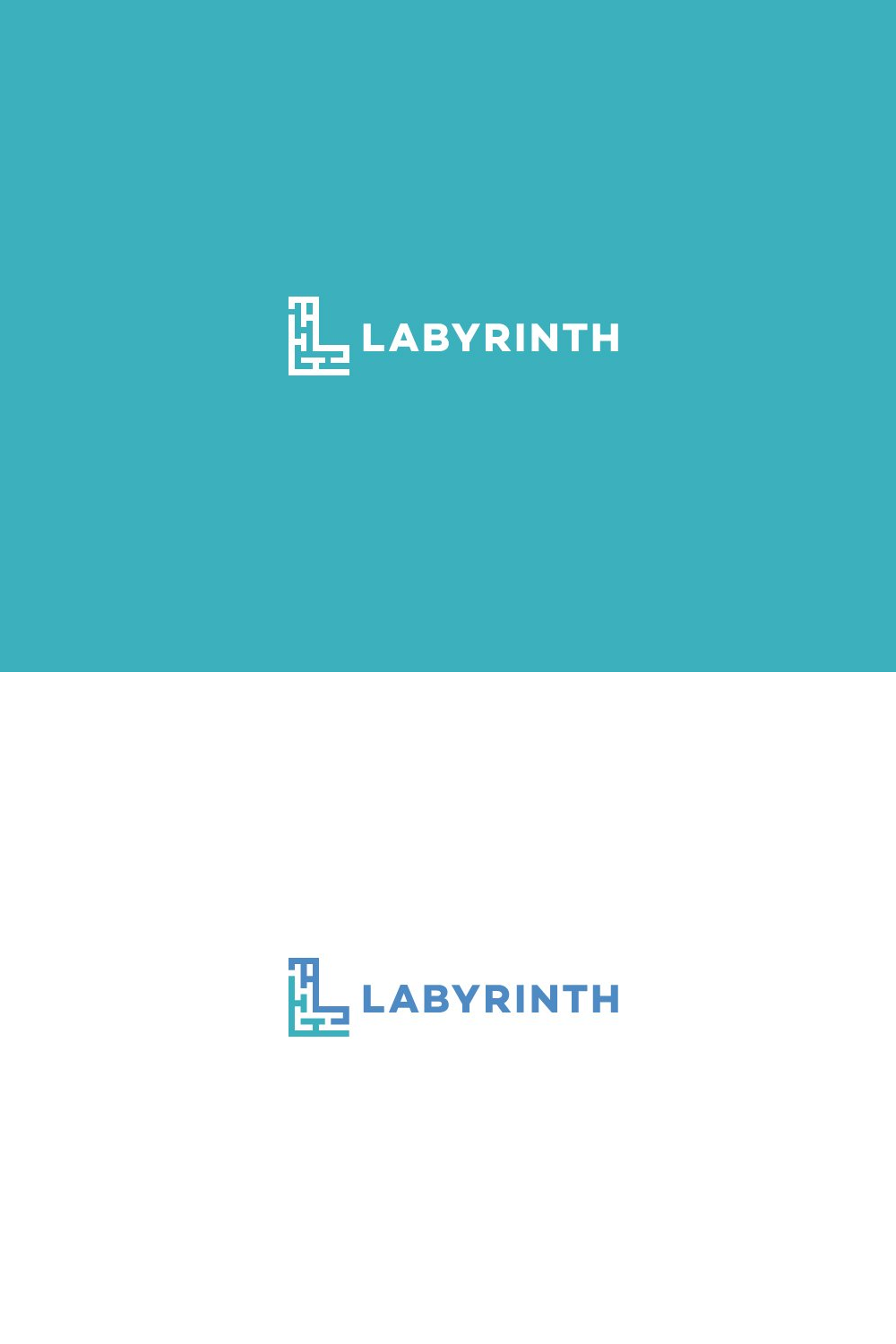 3 labyrinth letter l logo