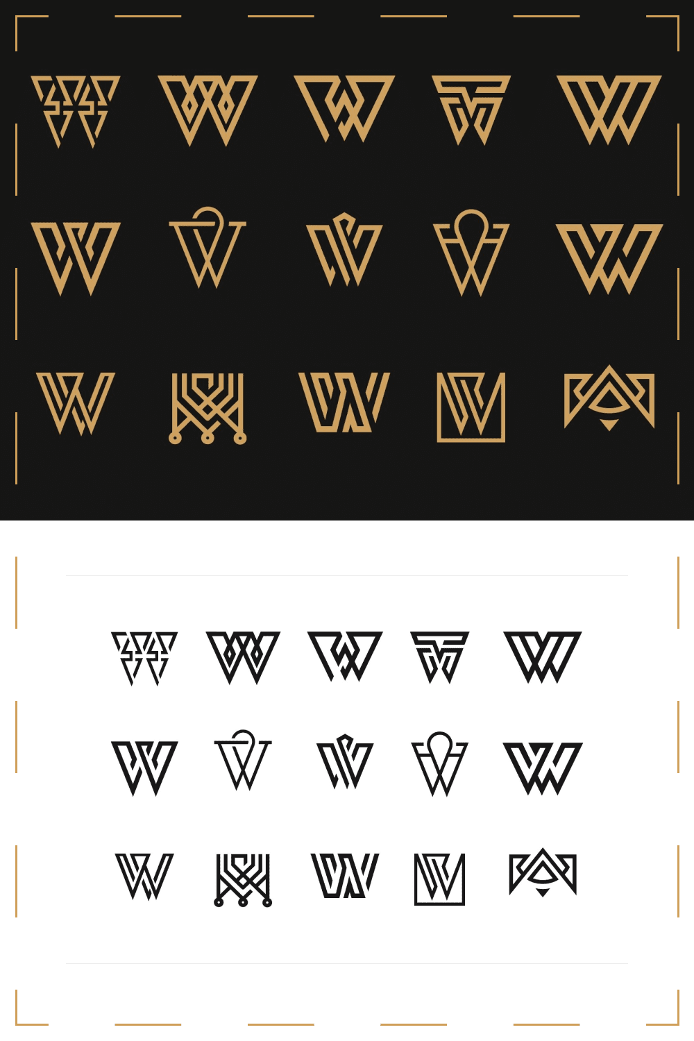 3 letter w logo bundle
