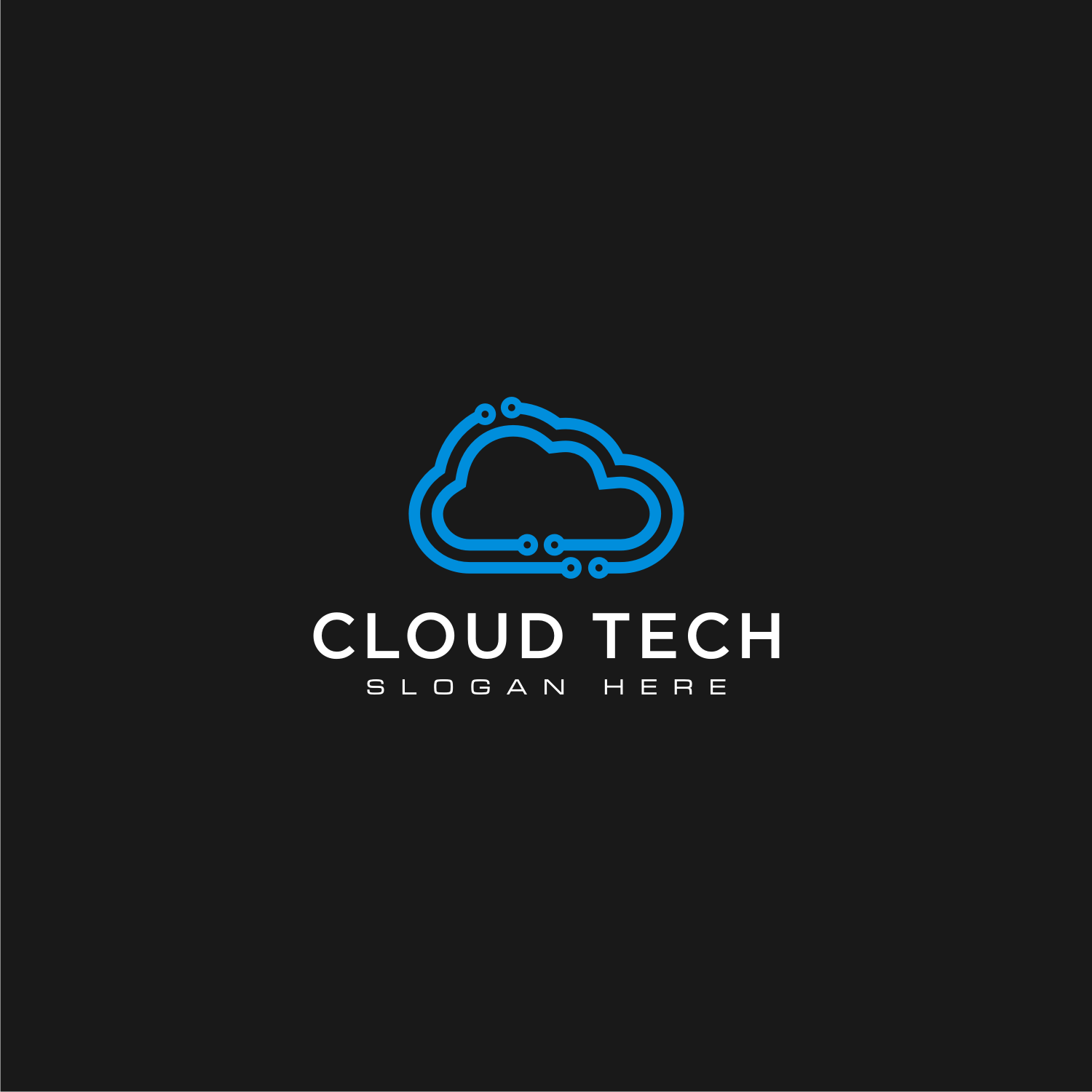 Cloud Technology Vector Template Design.