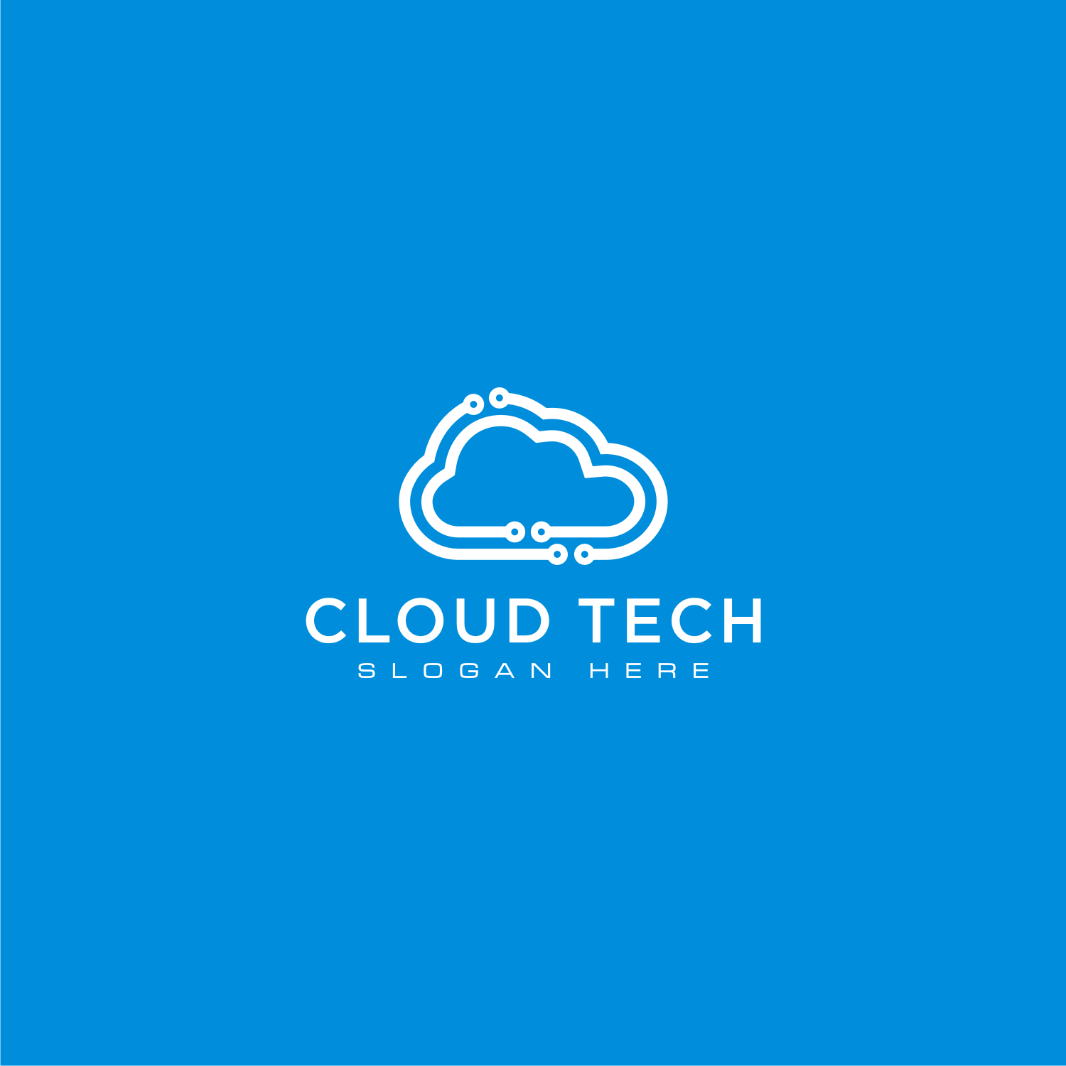 Cloud Technology Vector Template Design Preview Image.