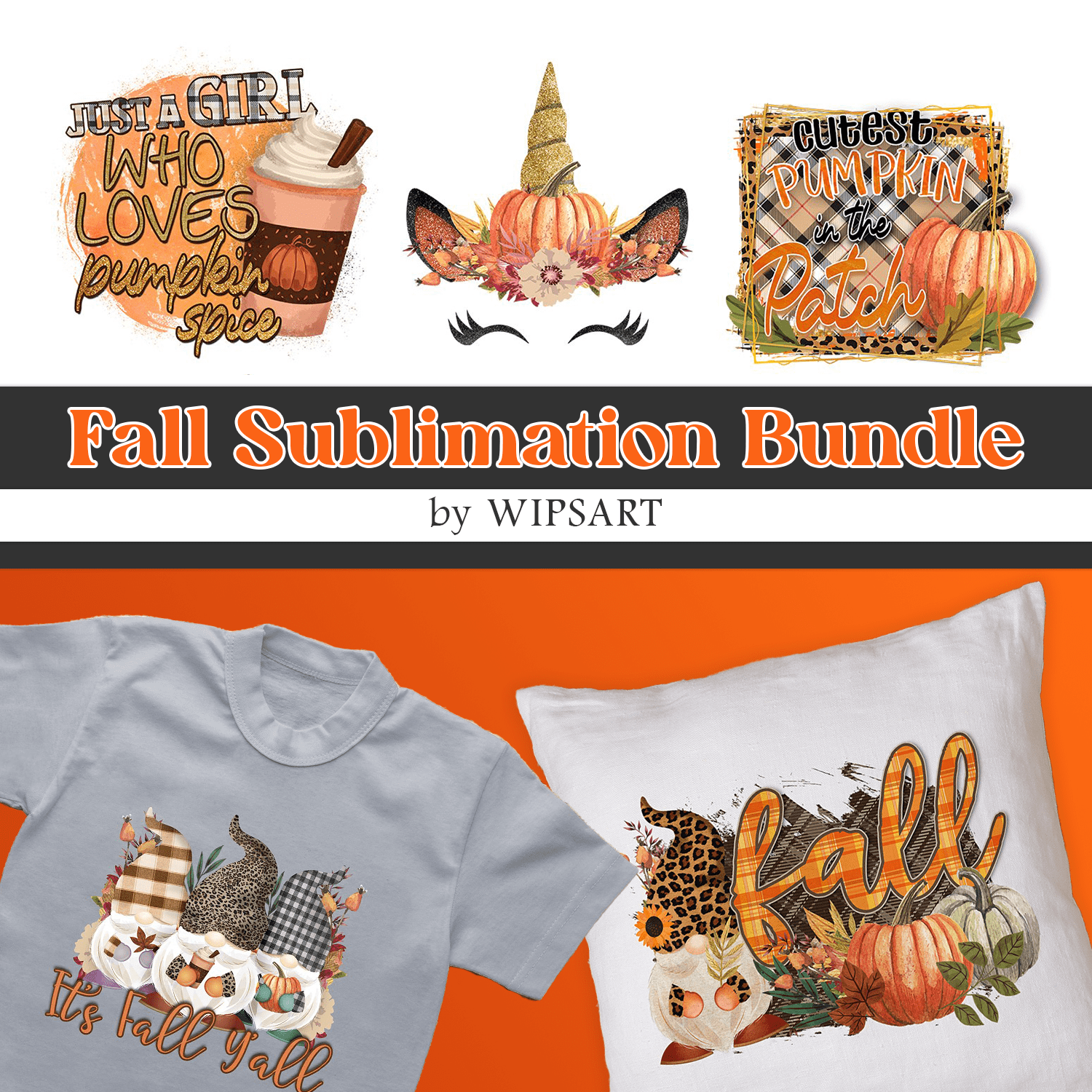 Fall Sublimation Bundle - Fall PNG Sublimation cover.
