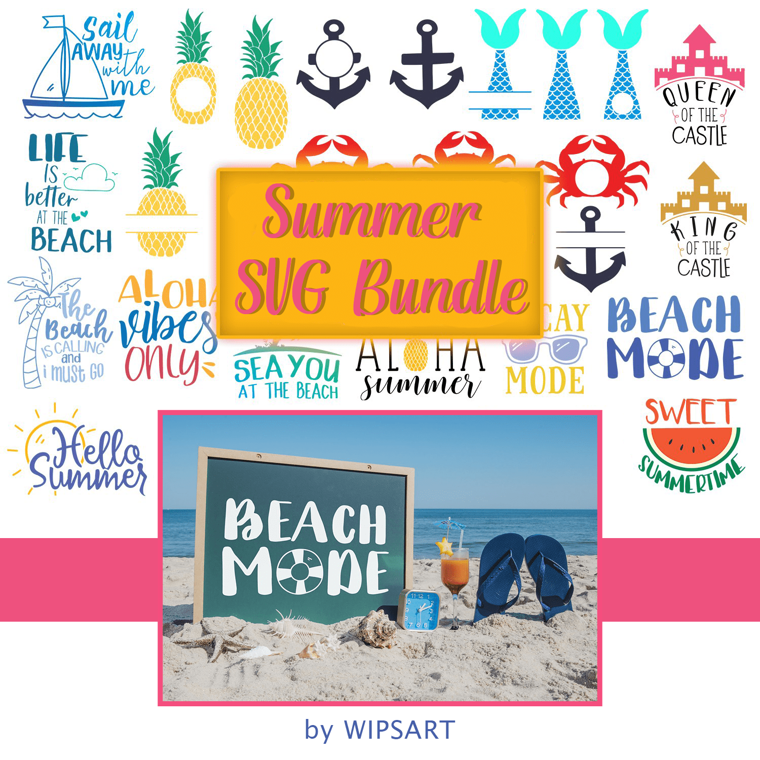 Summer SVG Bundle - 20 Designs cover.