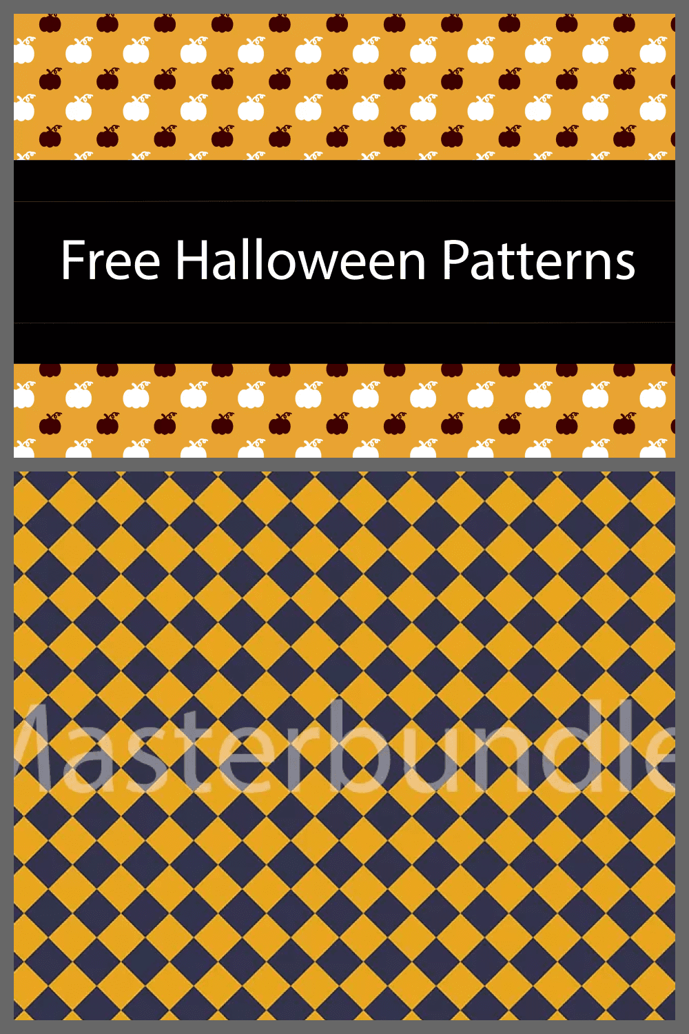 Black and orange patterns for wrapping paper.