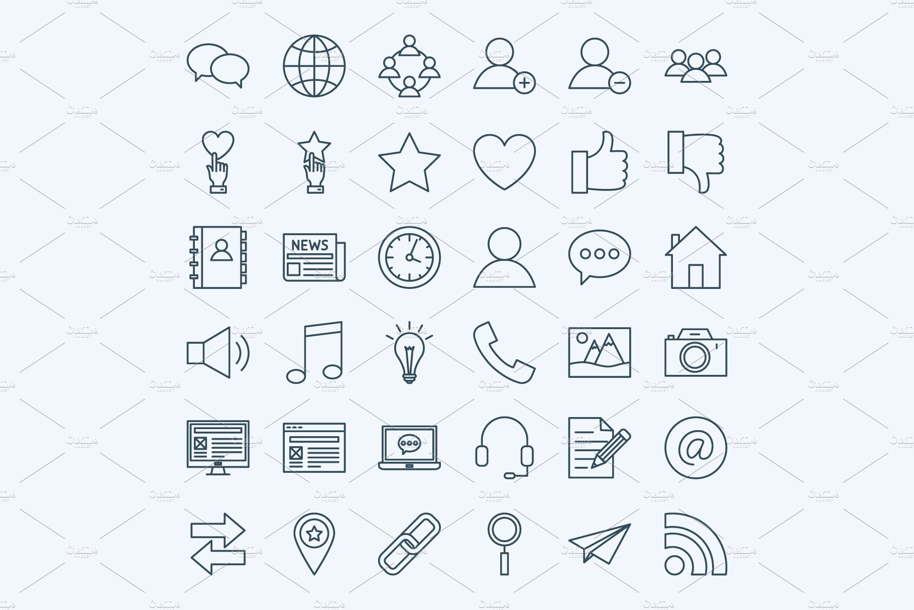 Classic icons for your presentation.