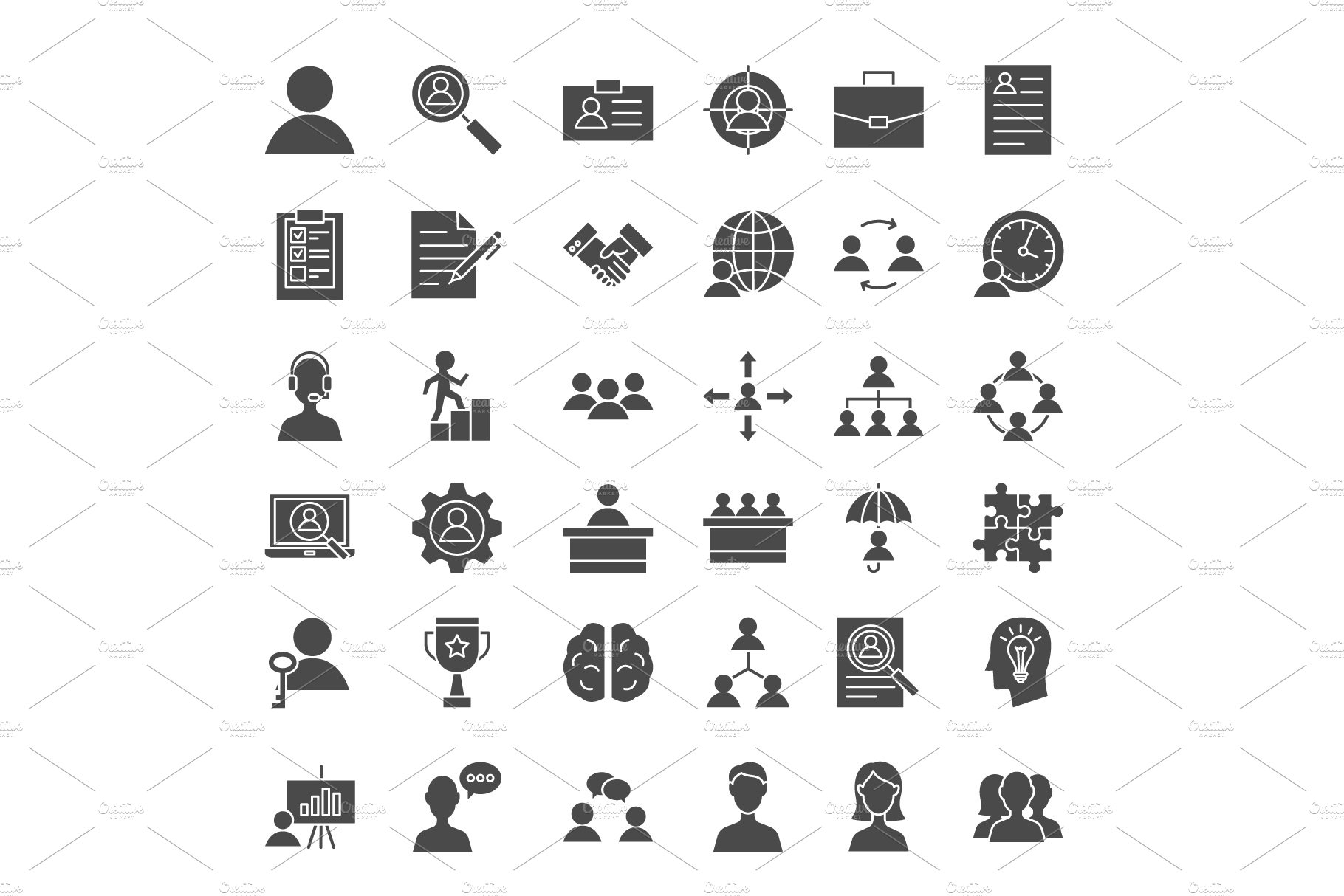 Black icons for your presentation.