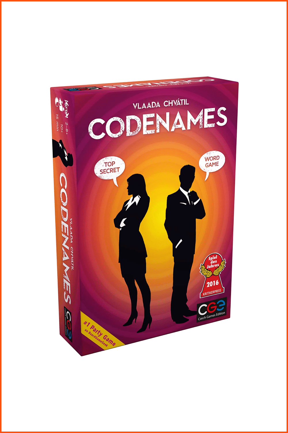 Big box with Codenames game.