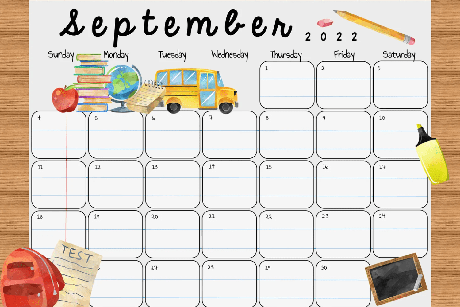 September 2022 Calendar.