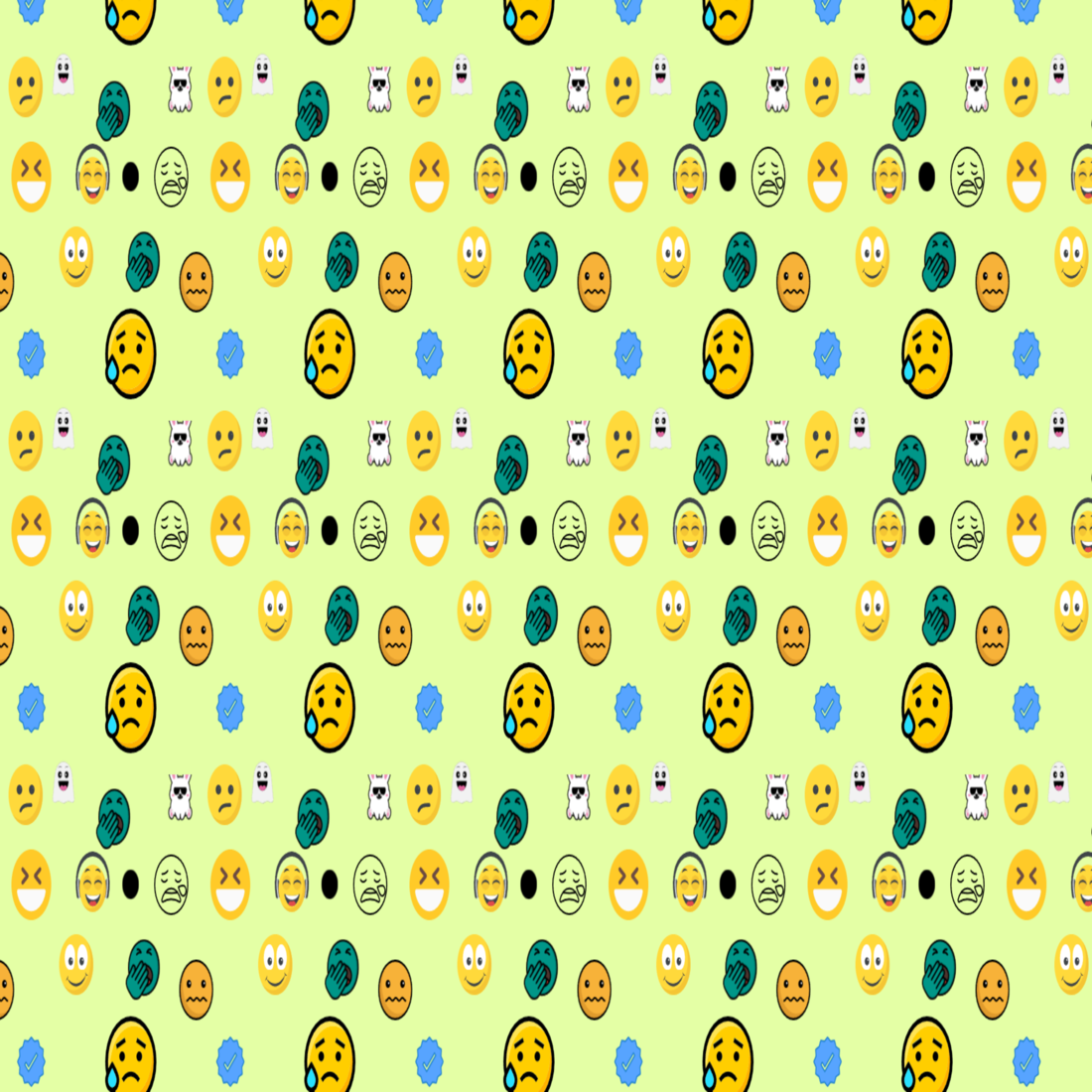 Amazing 8 Emoji Patterns sad emoji.