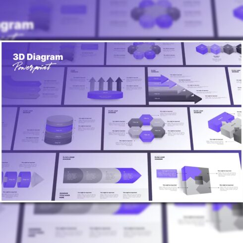 3d diagram powerpoint template - main image preview.