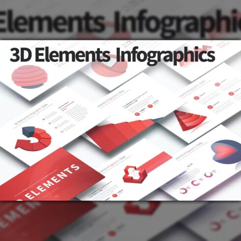 3d elements powerpoint infographics slides - main image preview.