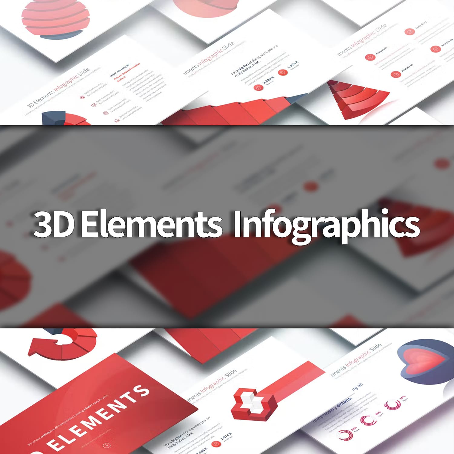 3d elements powerpoint infographics slides from pulsecolor.