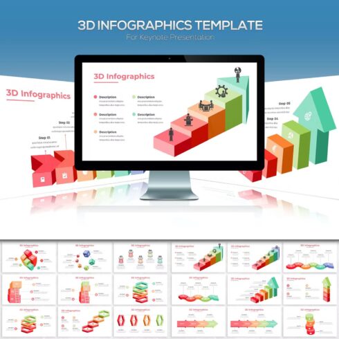 3d infographics for keynote presentation - main image preview.