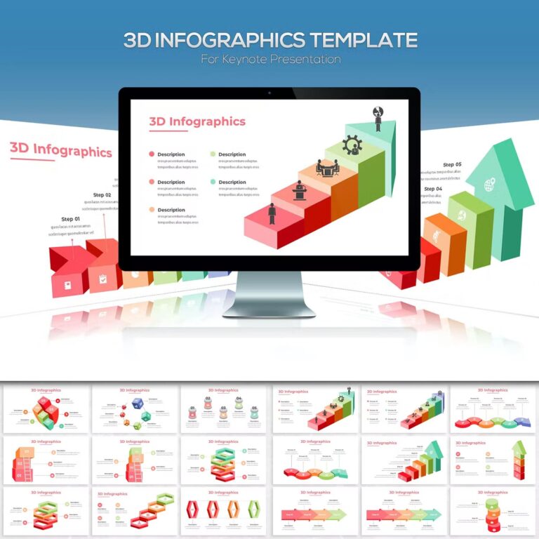 3D Infographics For Keynote Presentation – MasterBundles