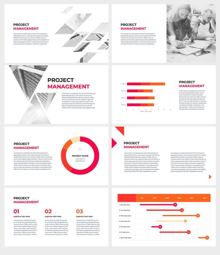 Project Management Dashboard Powerpoint Template – MasterBundles