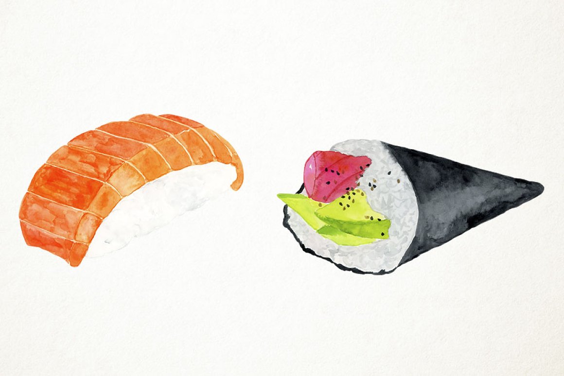 Two sushi types.