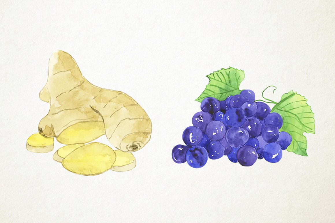Ginger and grapes.