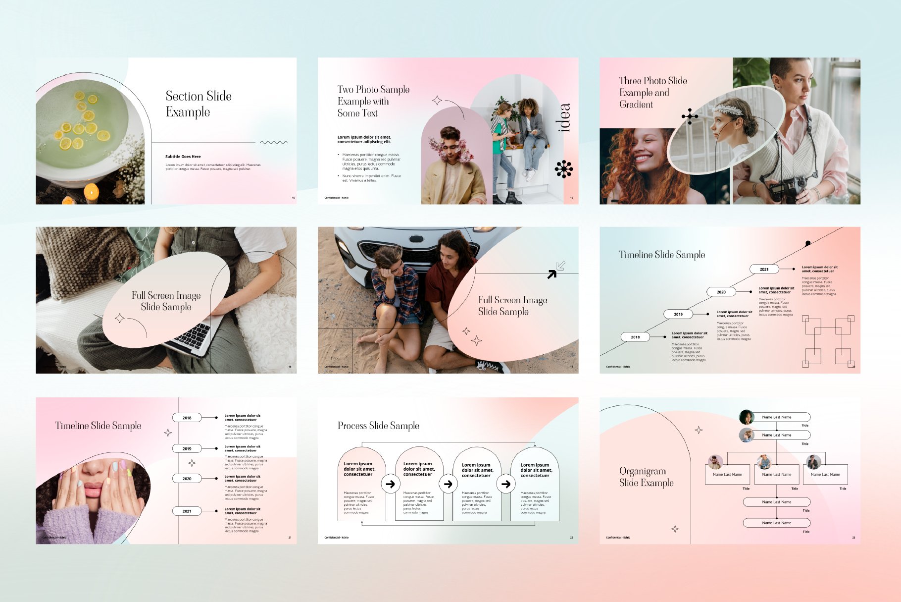 Cool stylish template in pink gradient.