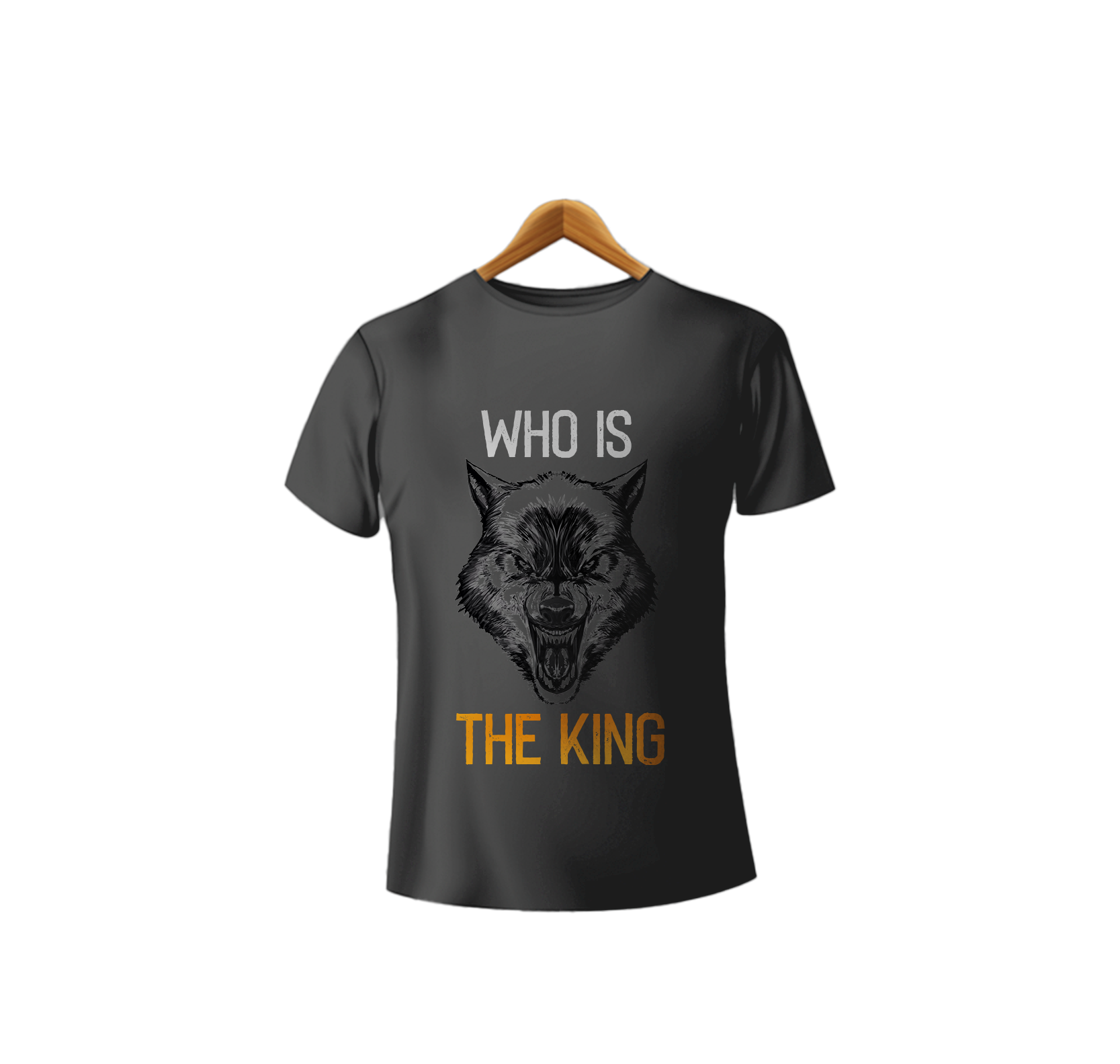 5 Beautiful Wolf T-shirt Design Bundle, who is the king design.