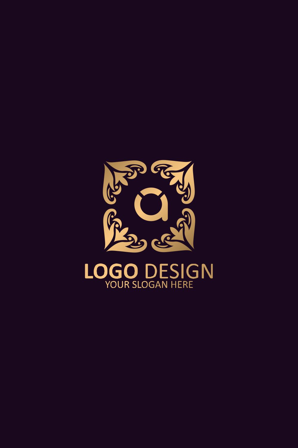 Creative Luxury A Logo Design Template pinterest image.