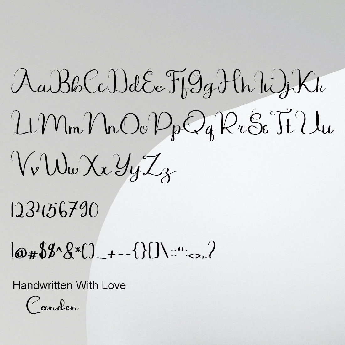 ENBUCA FONTA Written by Hand alphabet.