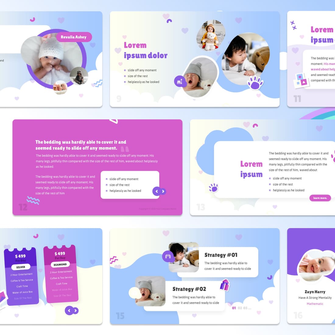 Cute Baby Keynote Template cover.
